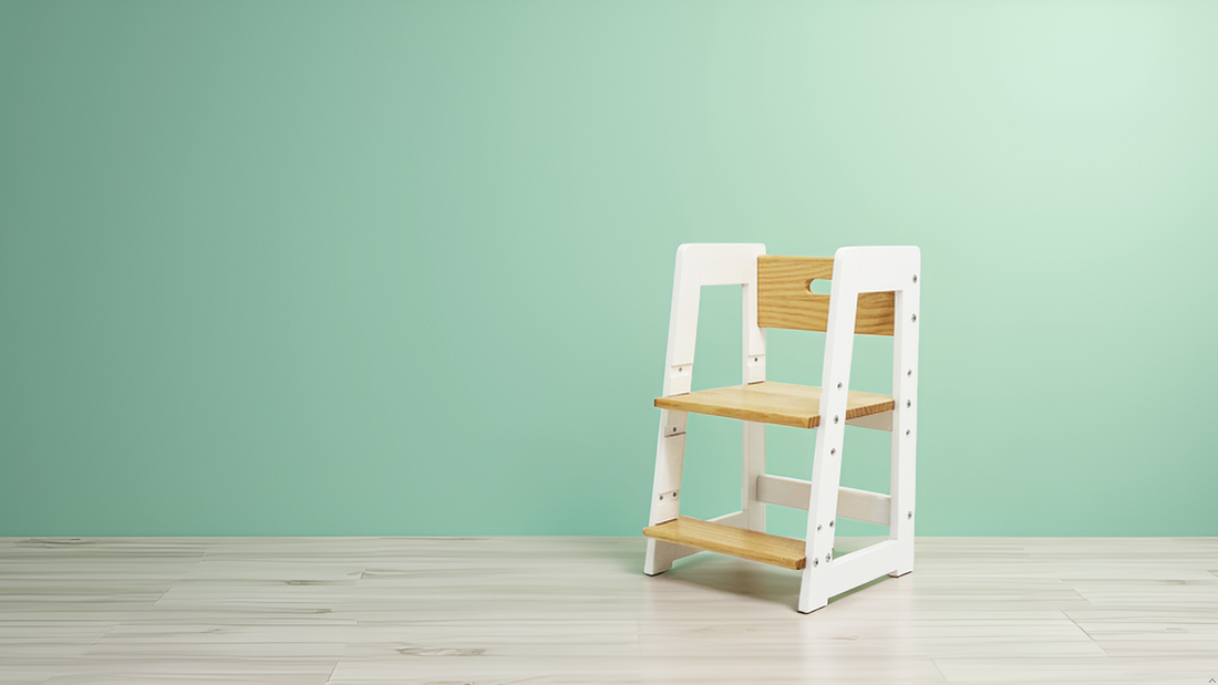 GARFIELD compact toddler step stool and chair set, isolated product view.